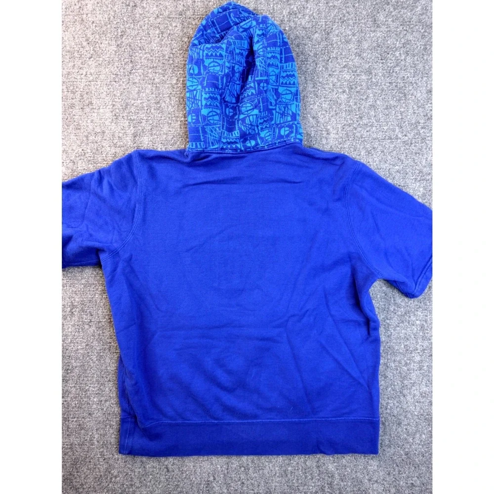 Nike Air Mens Large Blue Short Sleeve Hoodie Pullover Graphic Sweatshirt 665926